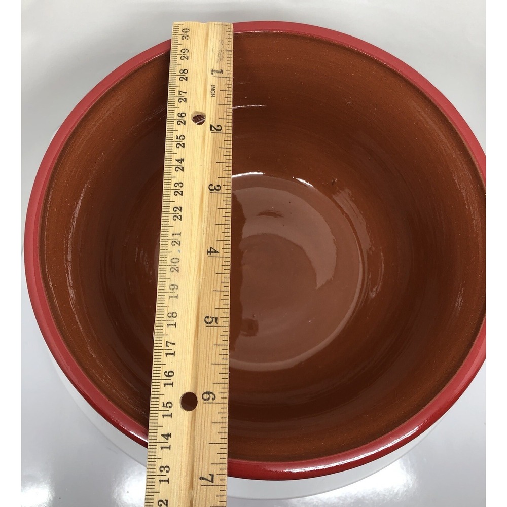 Original Art Pottery Native American Traditional Symbols Bowl Artisan Signed Red - Picture 6 of 16